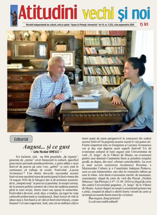 Revista ,,Atitudini vechi și noi”/iulie-septembrie 2026